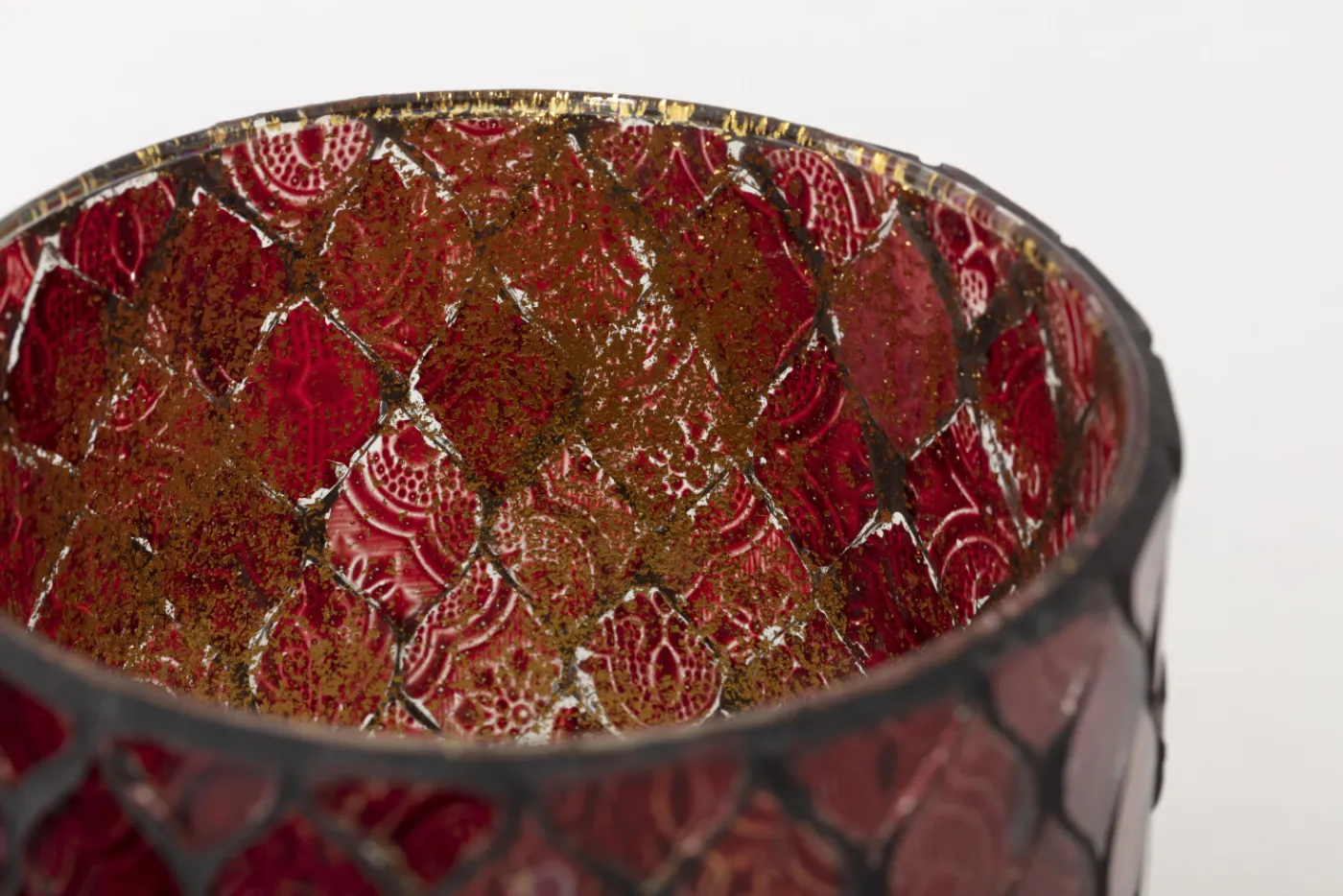 Porte Bougie, Chauffe-Plats Et Photophores|Porte Bougie, Chauffe-Plats Et Photophores<Flamant TEMPLES, photophore, verre, , S Rouge