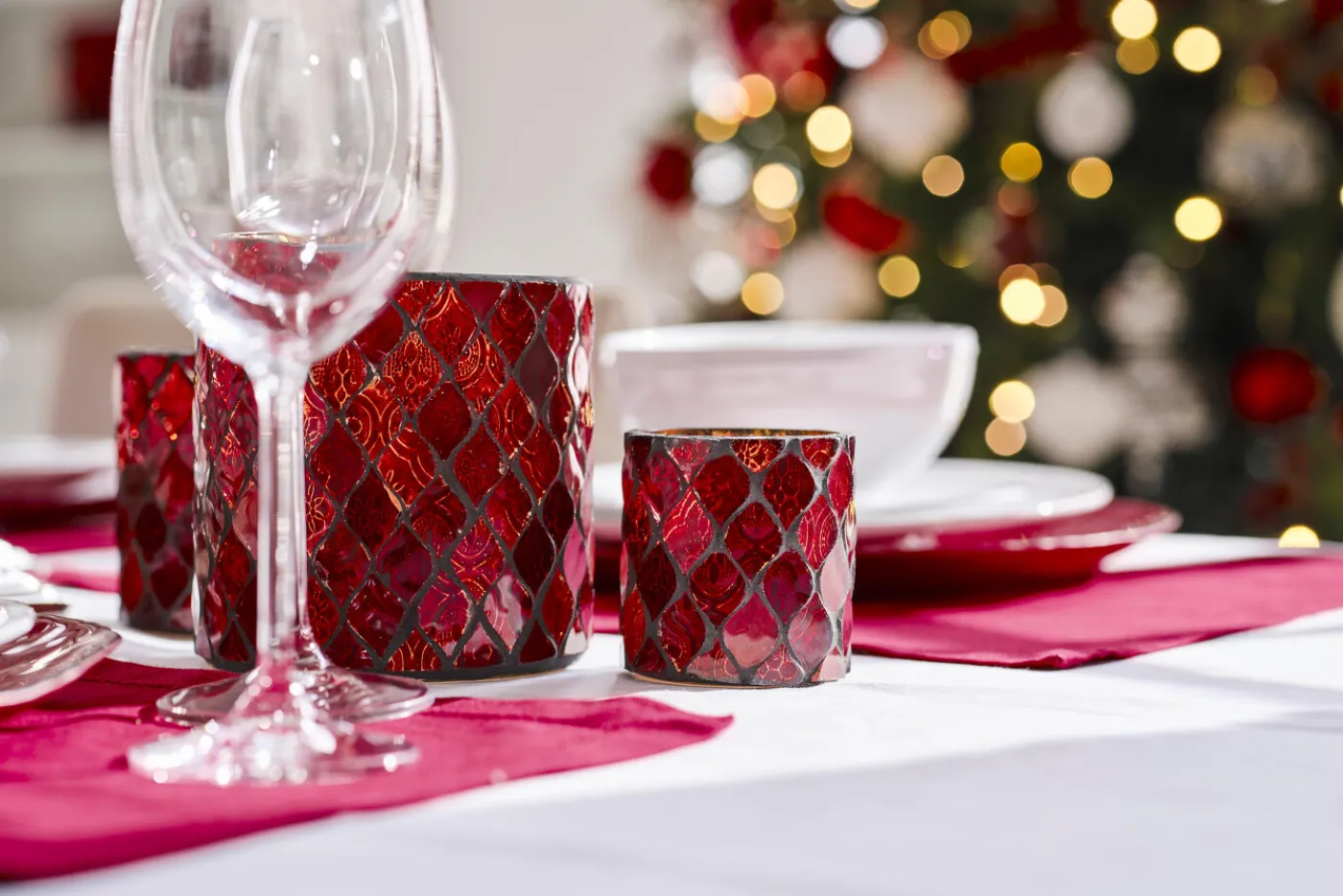 Porte Bougie, Chauffe-Plats Et Photophores|Porte Bougie, Chauffe-Plats Et Photophores<Flamant TEMPLES, photophore, verre, , M Rouge