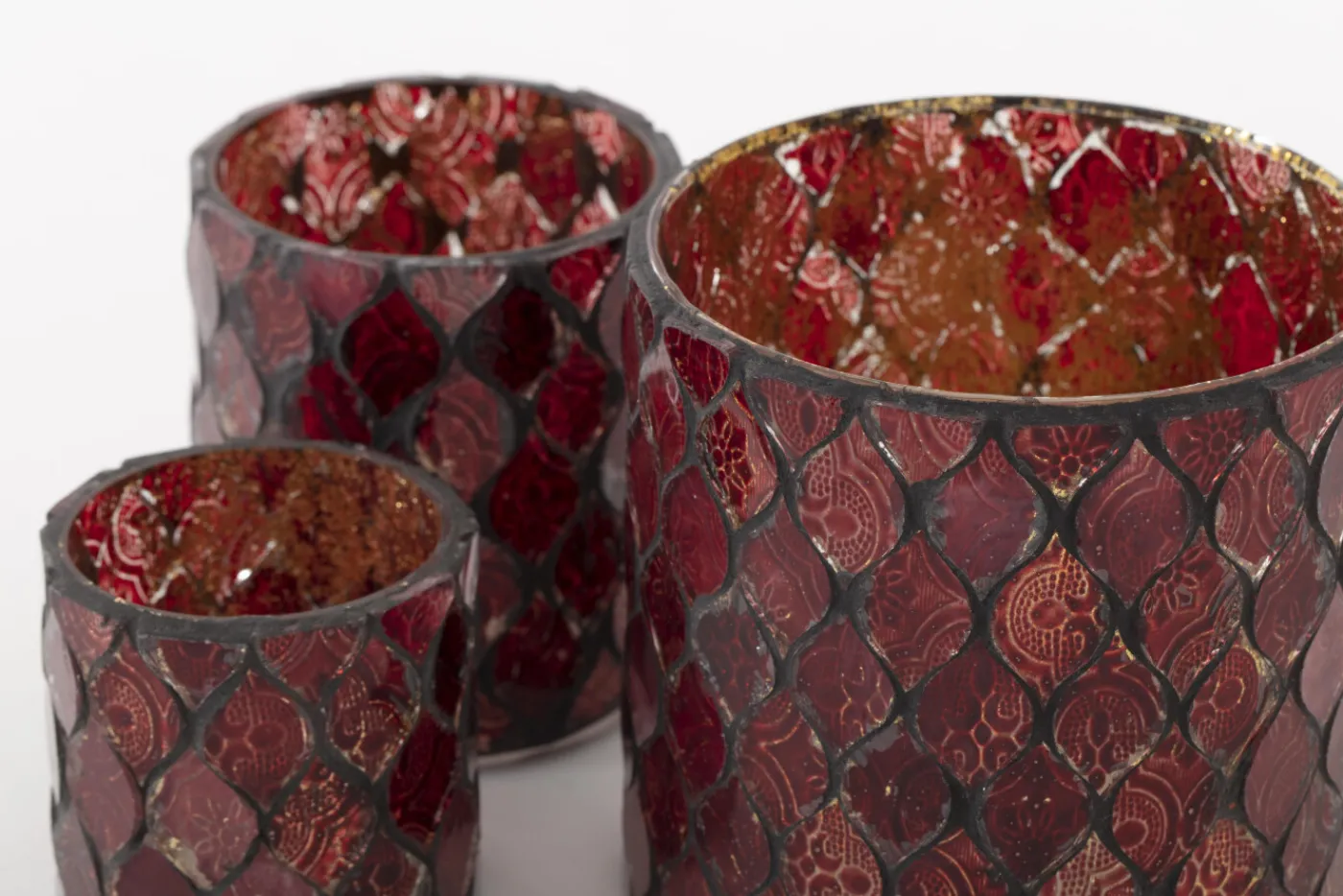 Porte Bougie, Chauffe-Plats Et Photophores|Porte Bougie, Chauffe-Plats Et Photophores<Flamant TEMPLES, photophore, verre, , L Rouge