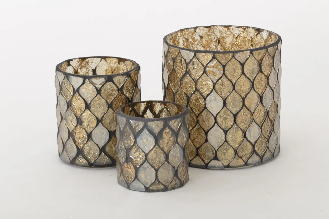 Porte Bougie, Chauffe-Plats Et Photophores|Porte Bougie, Chauffe-Plats Et Photophores<Flamant TEMPLES, photophe, verre, , M Or