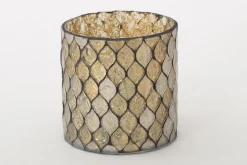 Porte Bougie, Chauffe-Plats Et Photophores|Porte Bougie, Chauffe-Plats Et Photophores<Flamant TEMPLES, photophe, verre, , L Or
