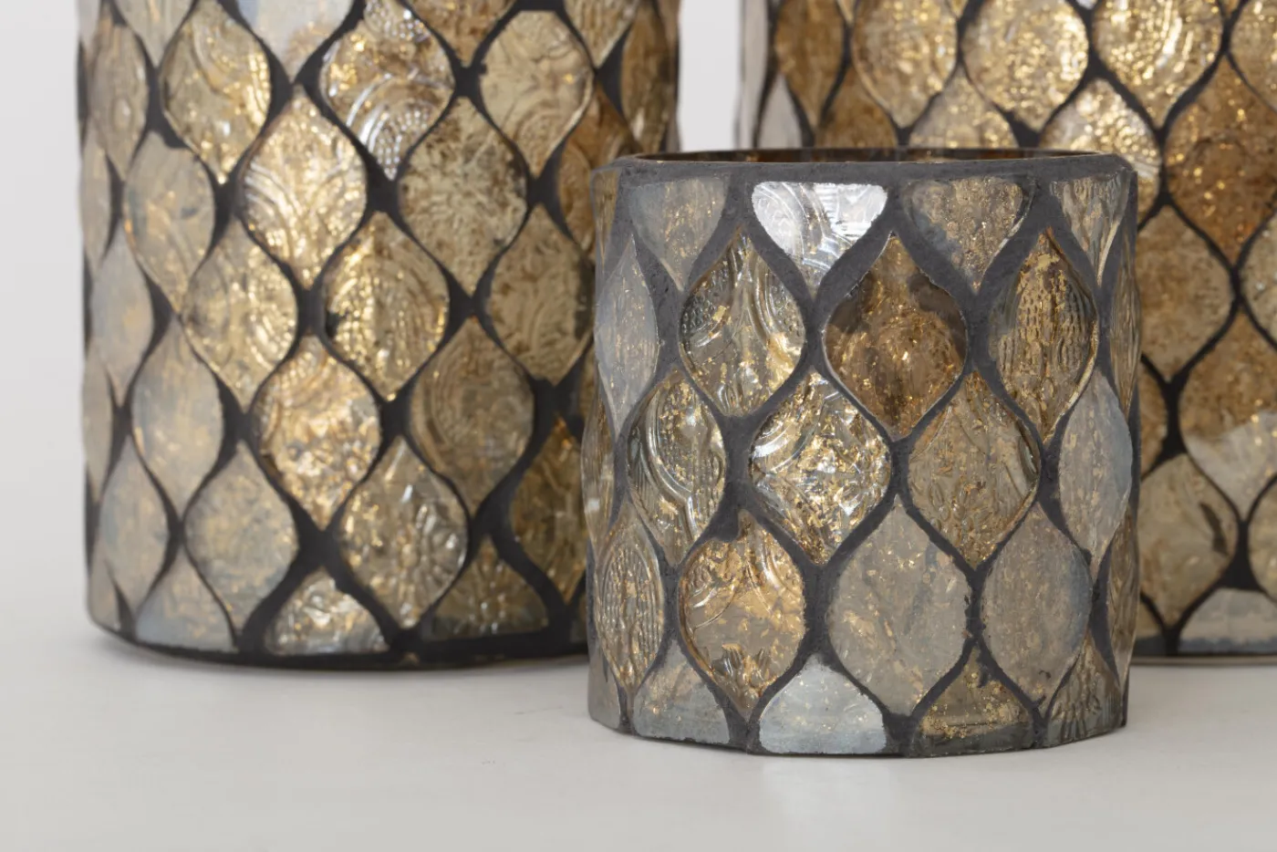 Porte Bougie, Chauffe-Plats Et Photophores|Porte Bougie, Chauffe-Plats Et Photophores<Flamant TEMPLES, photophe, verre, , L Or
