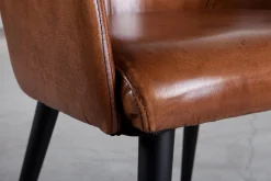 Chaises|Chaises<Flamant TERNI, chaise, vintage en cuir de buffle, pieds en bois massif Cognac