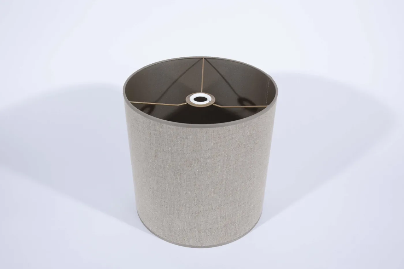 Abat-Jour|Luminaire<Flamant TINTO, abat-jour, naturel et argent, cylindrique, 30 cm h 30 cm Blanccassé