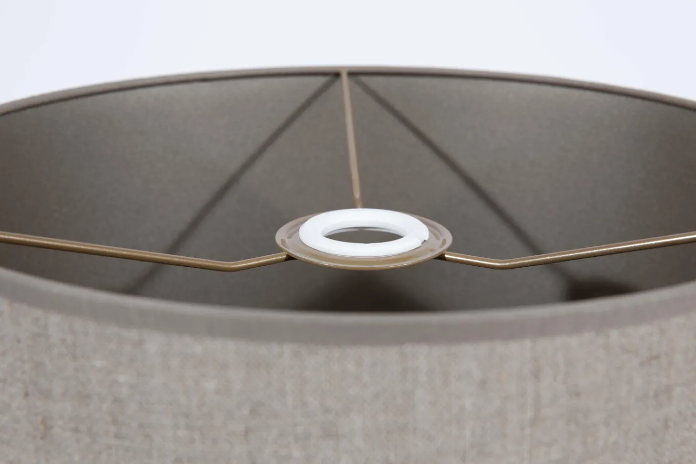 Abat-Jour|Luminaire<Flamant TINTO, abat-jour, naturel et argent, cylindrique, 30 cm h 30 cm Blanccassé