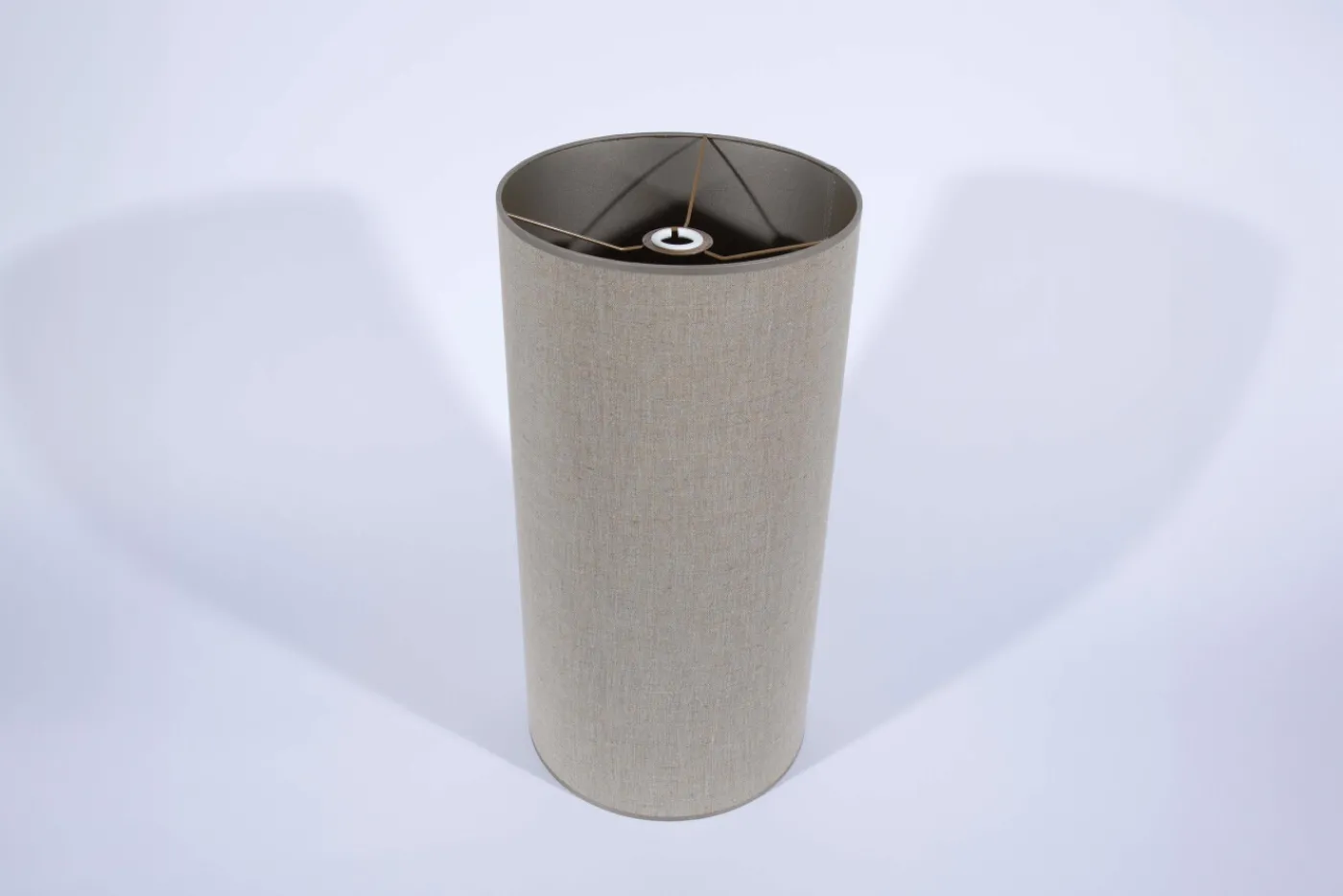 Abat-Jour|Luminaire<Flamant TINTO, abat-jour, naturel et argent, cylindrique, 30 cm h 60 cm Blanccassé