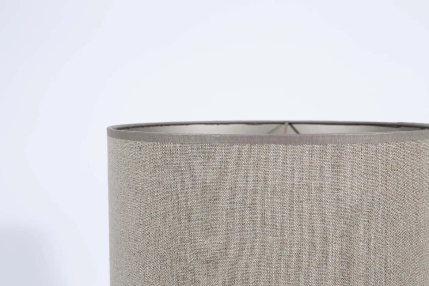 Abat-Jour|Luminaire<Flamant TINTO, abat-jour, naturel et argent, cylindrique, 30 cm h 60 cm Blanccassé
