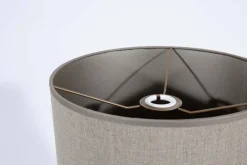 Abat-Jour|Luminaire<Flamant TINTO, abat-jour, naturel et argent, cylindrique, 30 cm h 60 cm Blanccassé