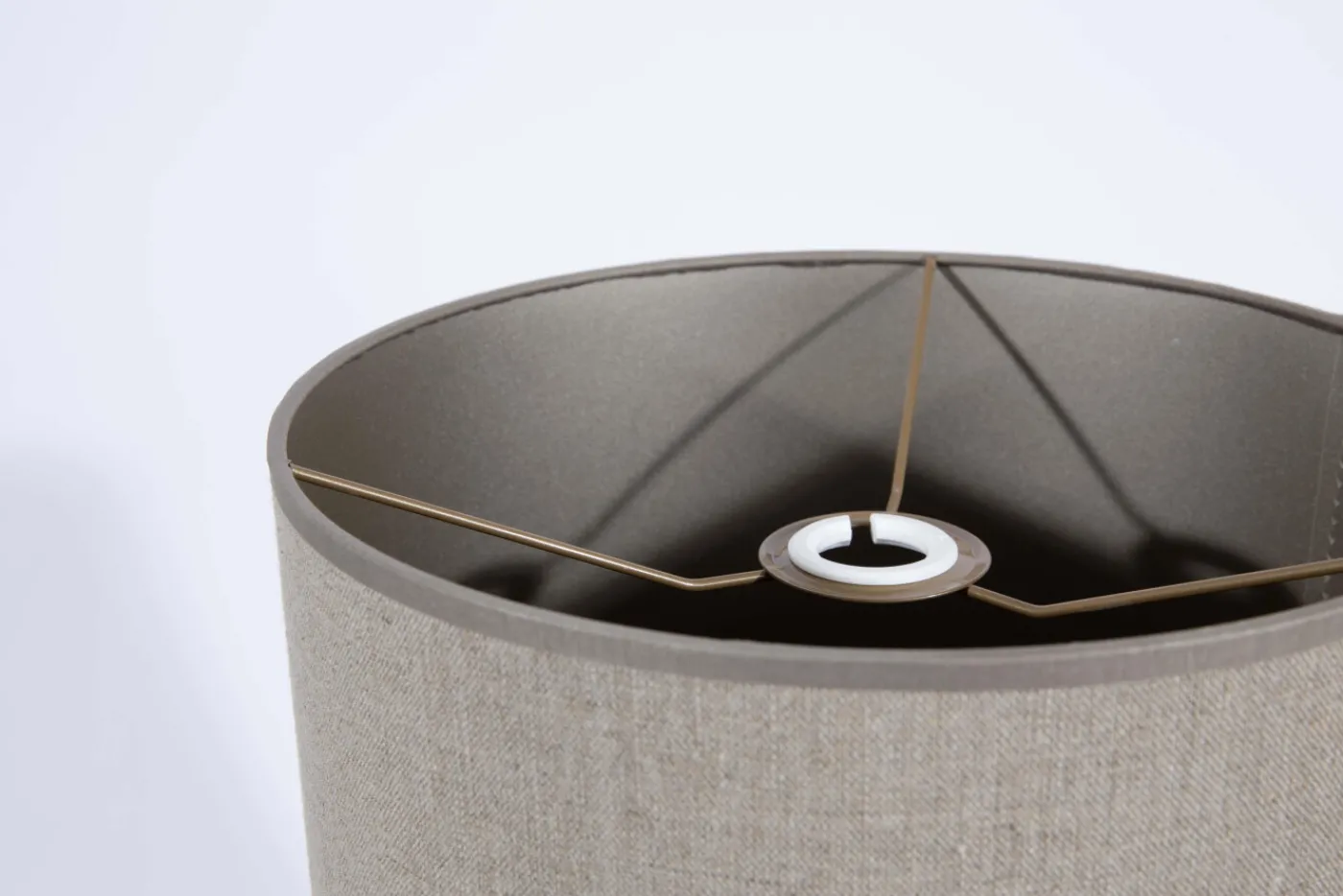 Abat-Jour|Luminaire<Flamant TINTO, abat-jour, naturel et argent, cylindrique, 30 cm h 60 cm Blanccassé