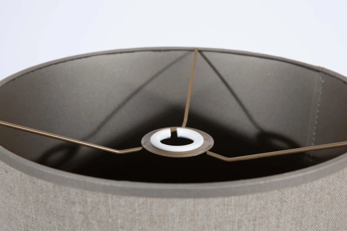 Abat-Jour|Luminaire<Flamant TINTO, abat-jour, naturel et argent, cylindrique, 30 cm h 60 cm Blanccassé