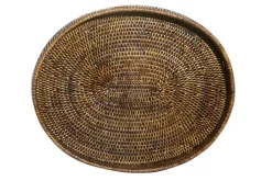Plateaux|Accessoires<Flamant TOGO, plateau, avec bord, 46cm, tressé Brun