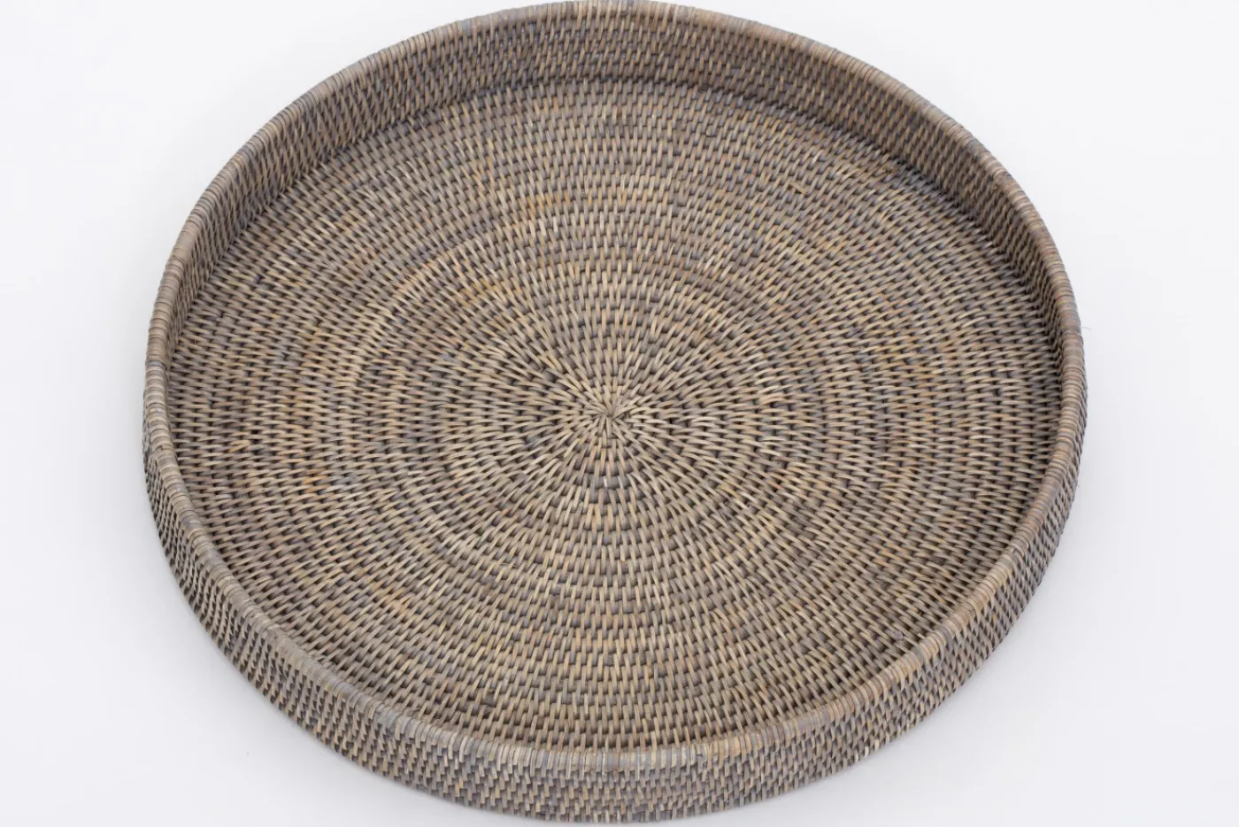Plateaux|Accessoires<Flamant TOGO, plateau, rond, 48cm, tressé, Gris