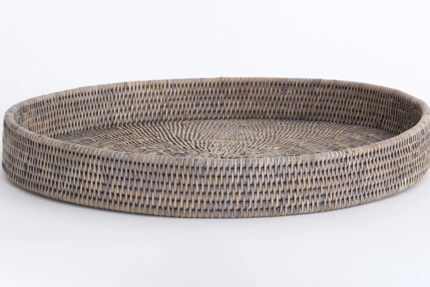 Plateaux|Accessoires<Flamant TOGO, plateau, rond, 48cm, tressé, Gris