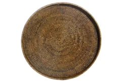 Plateaux|Accessoires<Flamant TOGO, plateau, rond, 48cm, tressé Brun