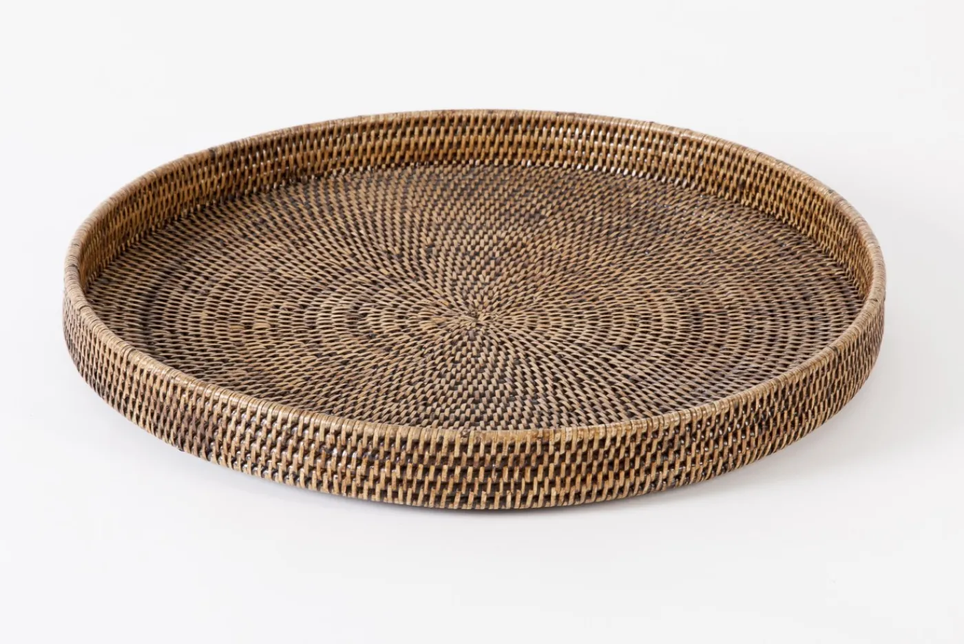 Plateaux|Accessoires<Flamant TOGO, plateau, rond, 48cm, tressé Brun