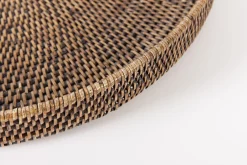 Plateaux|Accessoires<Flamant TOGO, plateau, rond, 48cm, tressé Brun