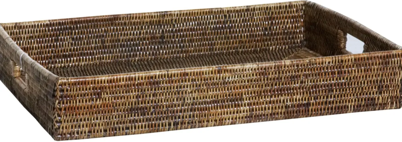 Plateaux|Accessoires<Flamant TOGO, plateau, tressé Brun