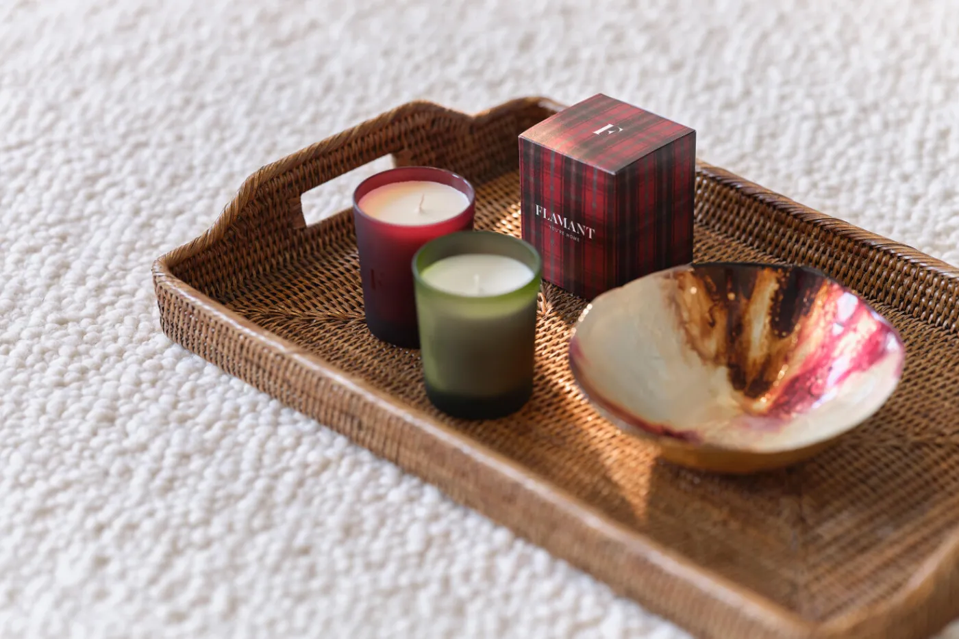 Plateaux|Accessoires<Flamant TOGO, plateau, tressé Brun