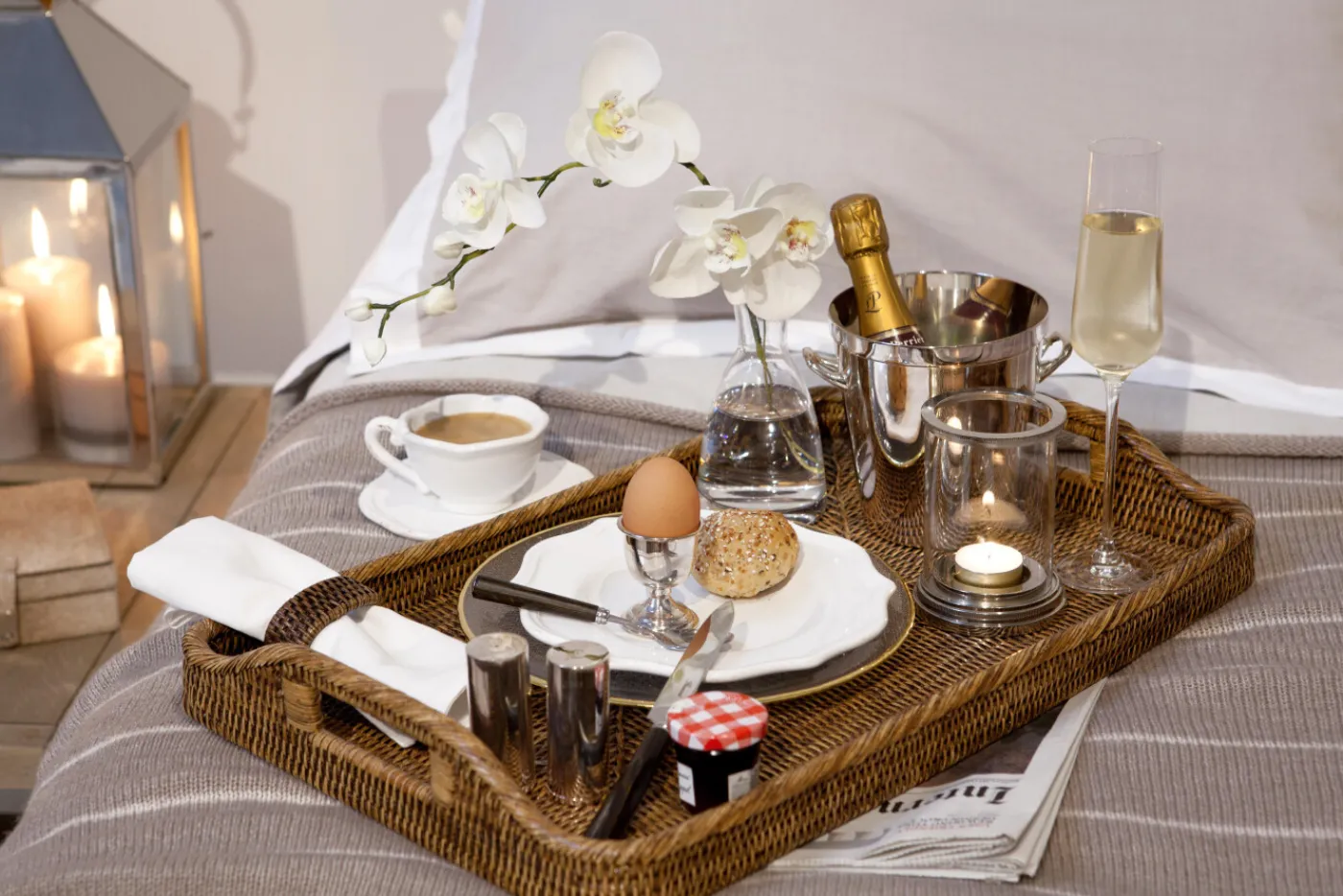 Plateaux|Accessoires<Flamant TOGO, plateau, tressé Brun