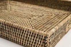 Plateaux|Accessoires<Flamant TOGO, plateau, tressé, , 45x34 Gris