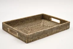 Plateaux|Accessoires<Flamant TOGO, plateau, tressé, , 41x30 Gris