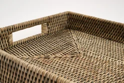Plateaux|Accessoires<Flamant TOGO, plateau, tressé, , 41x30 Gris