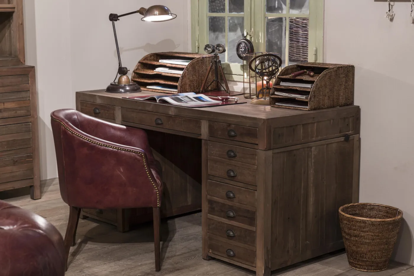 Décoration|Décoration De Bureau<Flamant TOGO, porte-revues, tressé Brun