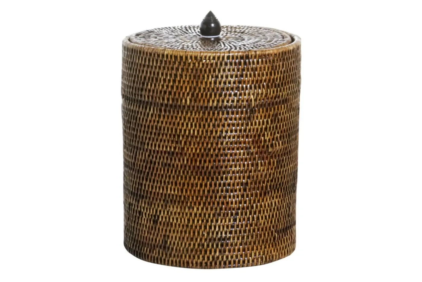 Paniers|Décoration<Flamant TOGO, poubelle, avec couvercle, tressée Brun