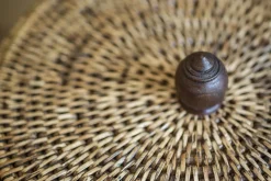 Paniers|Décoration<Flamant TOGO, poubelle, avec couvercle, tressée Brun