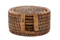 Ustensiles De Service Et De Cuisine|Accessoires<Flamant TOGO, sous-verre, tressé, rond, set de 6 Brun