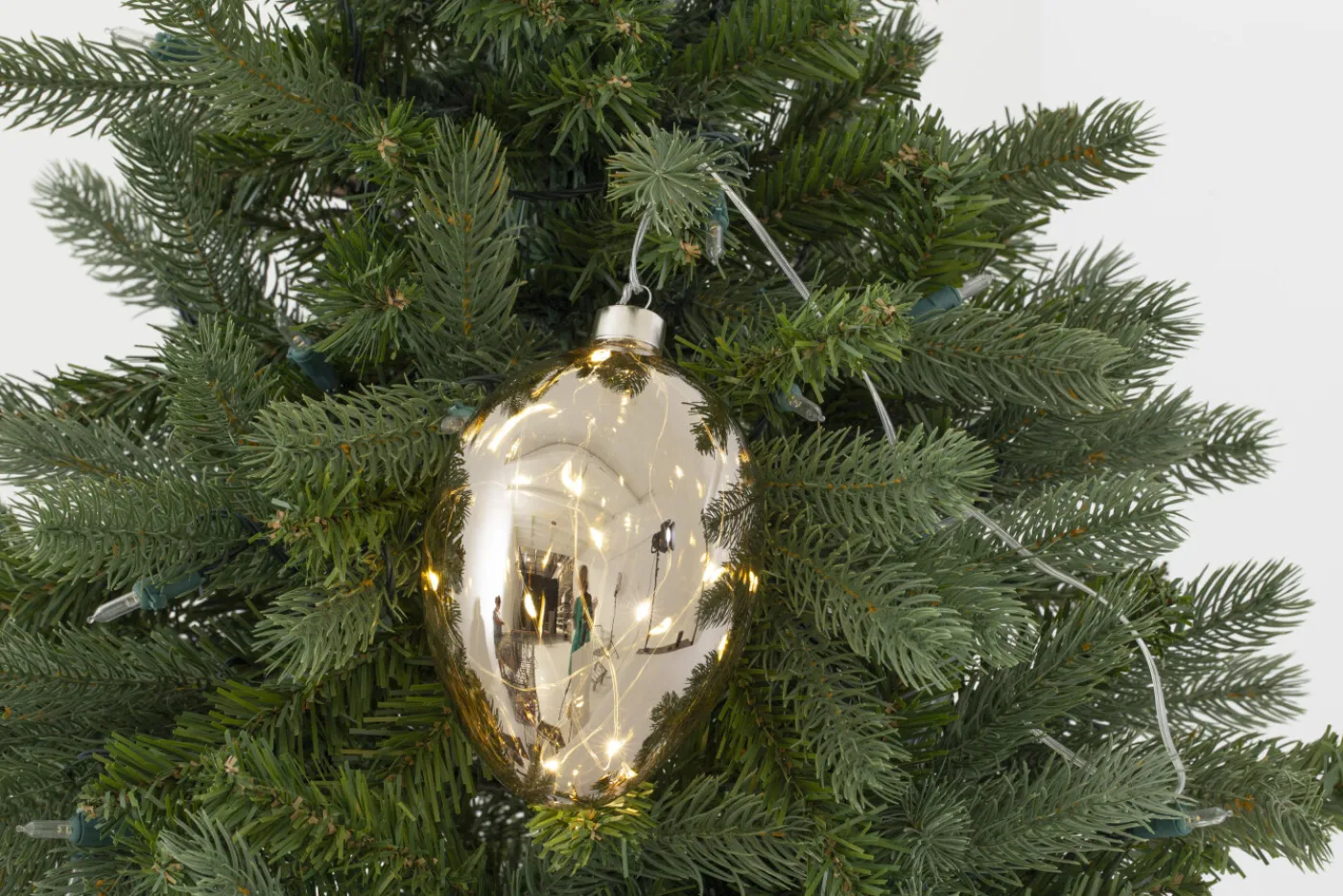 Boules De Noël|Boules De Noël<Flamant TONELLE, pendentif Noël, , avec leds Gris