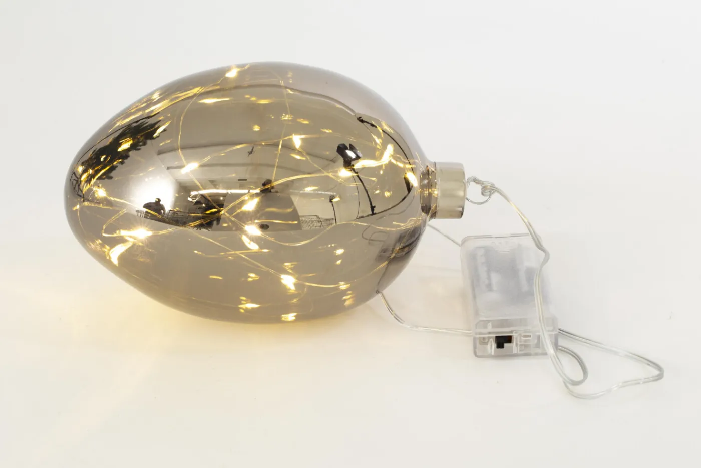 Boules De Noël|Boules De Noël<Flamant TONELLE, pendentif Noël, , avec leds Gris