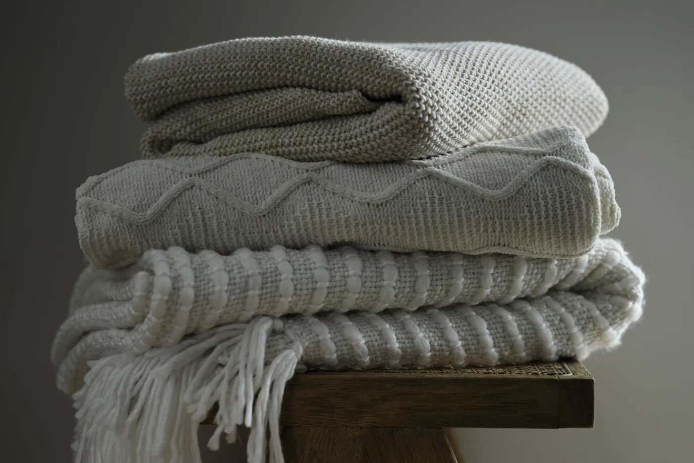 Plaids Et Couvre-Lits|Plaids Et Couvre-Lits<Flamant TOULOUSE, plaid, beige Blanccassé