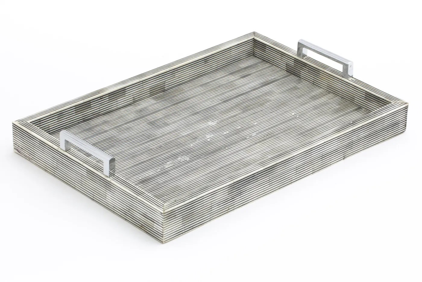Accessoires|Plateaux<Flamant TREBALE, plateau, os, 2 poignées Gris