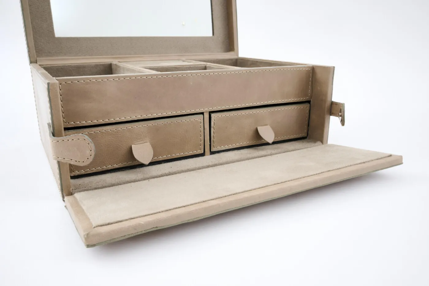 Paniers|Décoration<Flamant TUSCON, boîte à bijoux, cuir Brun