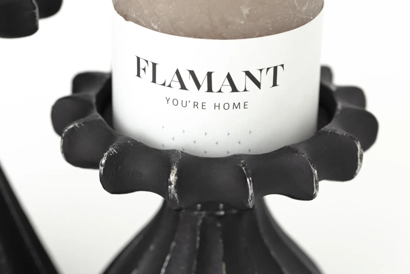 Chandeliers|Chandeliers<Flamant ULRIK, bougeoir, métal, L Noir