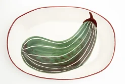 Plats|Plats<Flamant VEGETAL, plateau, ovale, courgettes, S Mixte