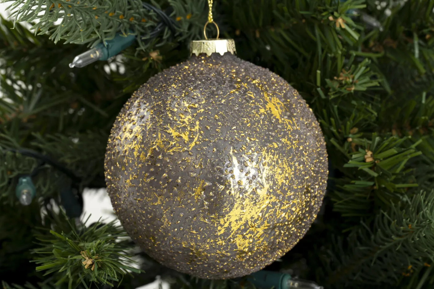 Boules De Noël|Boules De Noël<Flamant WATTAN, boule de Noël Or