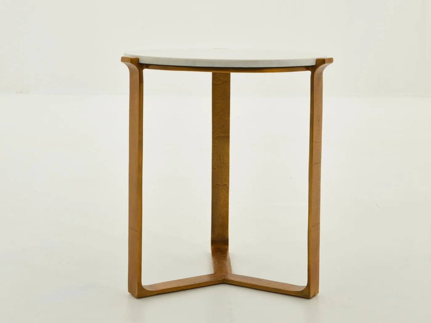 Tables D’Appoint & Consoles|Tables D’Appoint & Consoles<Flamant ZOE, bout de canapé, marbre et métal, ronde Or